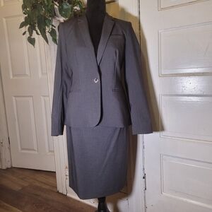 Calvin Klein Women's Gray Suit Skirt Set